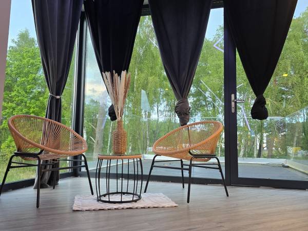 Domek z akcentem beżowym