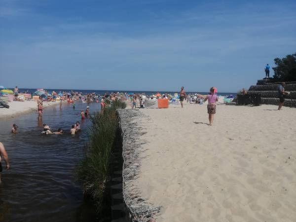 Plaża Ostrowo. Ujście Czarnej Wdy
