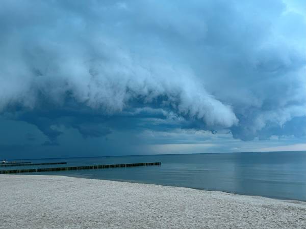 Plaża przed burzą