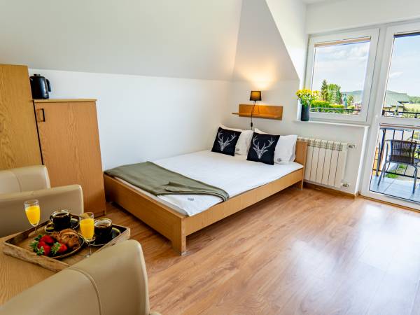 pokój 2-osobowy z łazienką i widokiem na Jezioro Solińskie 