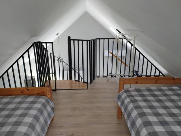 sypialnia na antresoli domek 4 i 5