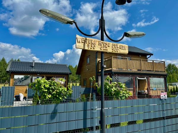 Domki WESTERN HOUSE Giżycko Fuleda Sauna Jacuzzi Kominek