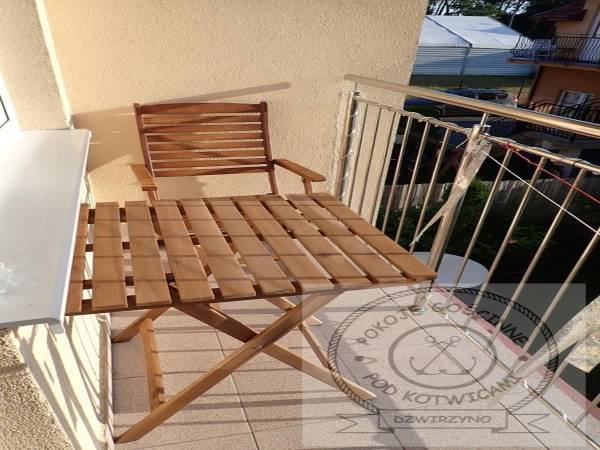 Apartament nr 2 typu studio, 2 pokojowy, z mini aneksem kuchennym, z łazienką i zadaszonym balkonem