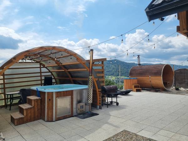 Domek Letniskowy Uście Gorlickie, Spa, Balia ogrodowa