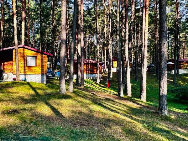 Wpadnij do lasu , domki nad jeziorem 