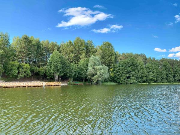 Wpadnij do lasu , domki nad jeziorem 