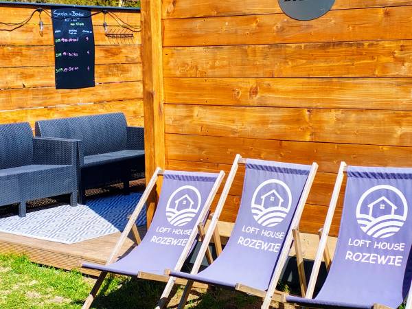Loft House Rozewie Całoroczne domki z balią ogrodową 