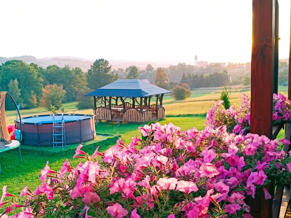 widok z tarasu, wakacje