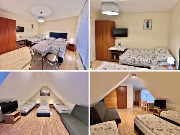 Pokoje 2-4osobowe z własnymi łazienkami 