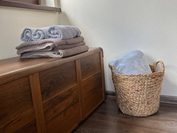 Sypialnia - domek z jedną sypialnią i dwiema łazienkami.