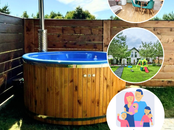 Loft House Rozewie Całoroczne domki z balią ogrodową 