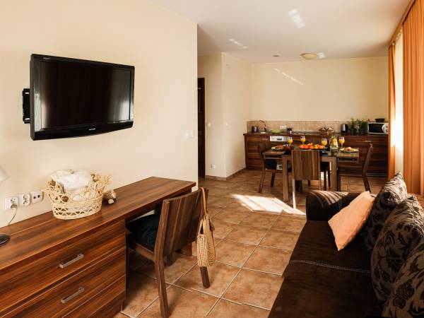 Apartament na parterze, salon plus sypialnia