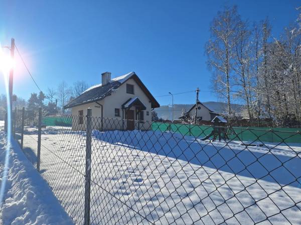 Domek w zimowej scenerii