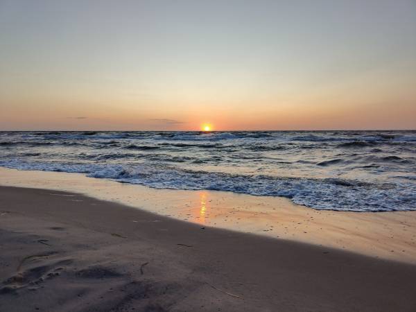 Zachód słońca w Łukęcinie