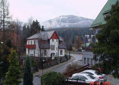 Parking i widok na Szrenicę
