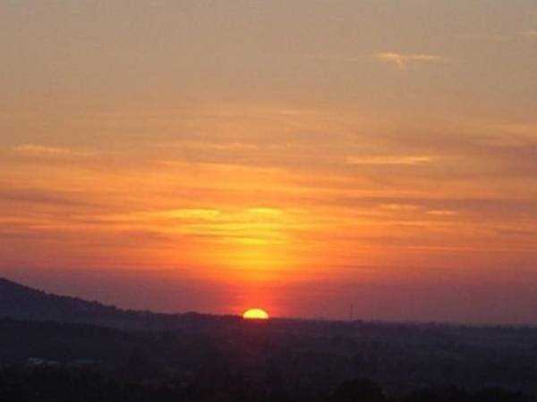 Zachód słońca widziany z Kaji