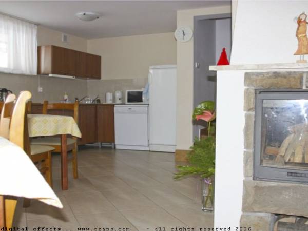 Kuchnia / świetlica z kominkiem , sala TV