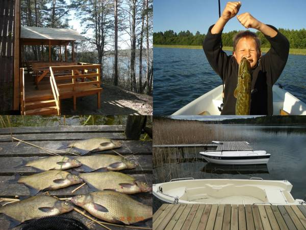 Domki letniskowe POMOST + ŁÓDKA + SILNIK GRATIS