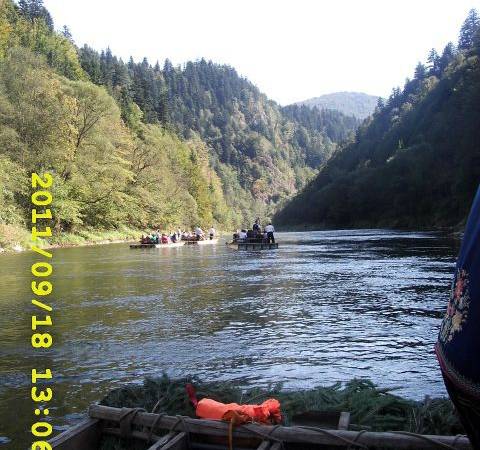 spływ łodziami przełomem Dunajca