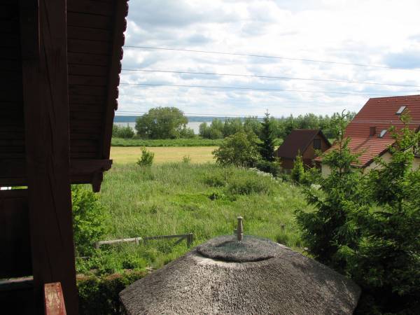 Widok z balkonu na Zalew Wiślany