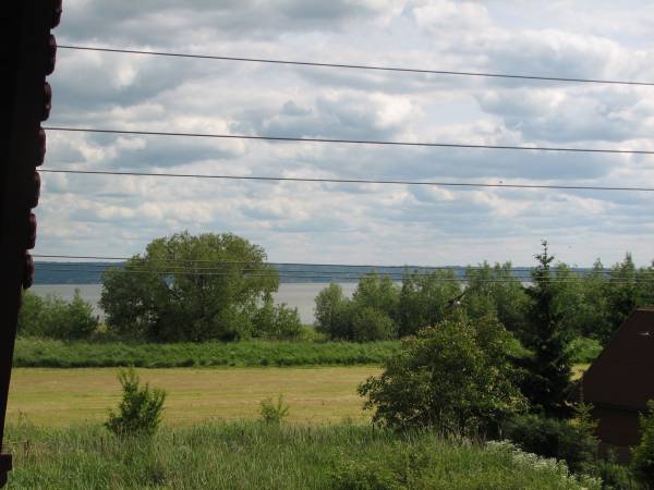 Widok z balkonu na Zalew Wiślany