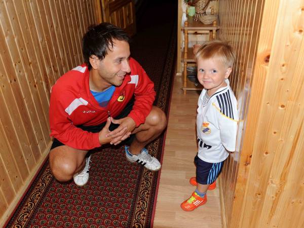 Nasi goscie Franek z tatą :)