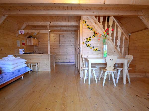 Dolny salon - domek drewniany