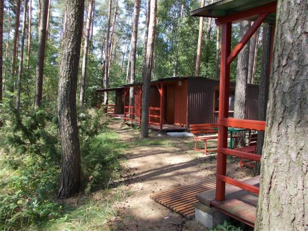 Domki Letniskowe nad brzegiem jeziora Partęczyny Wielkie na Mazurach