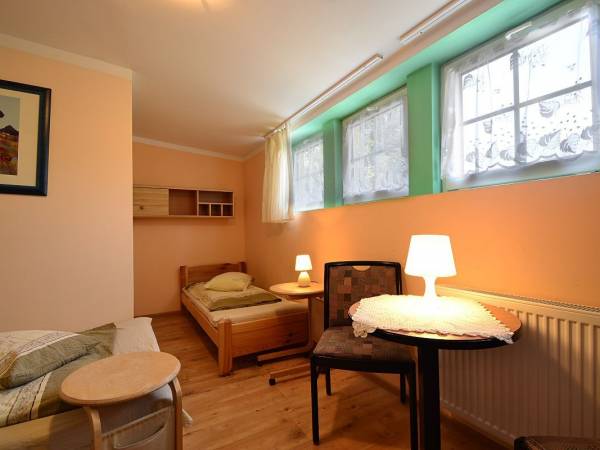 Pokój 2/3os. na 2 piętrze nr.16 w pokoju łóżko pojedyncze i kanapa.