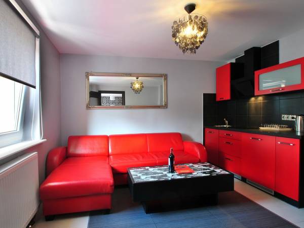 Mieszkanie nr3, Pokój dzienny z aneksem kuchennym.