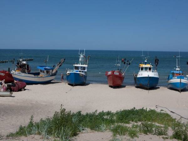 Przystań rybacka w Unieściu.