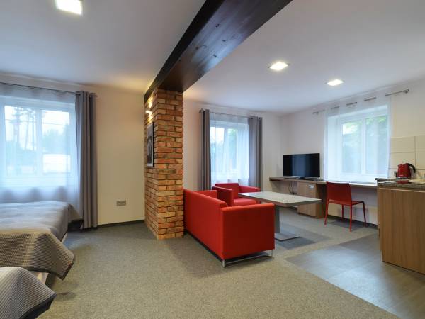 apartament trzyosobowy z aneksem kuchennym na parterze