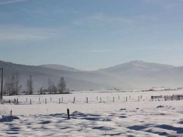 Zimowy widok na Babią Górę