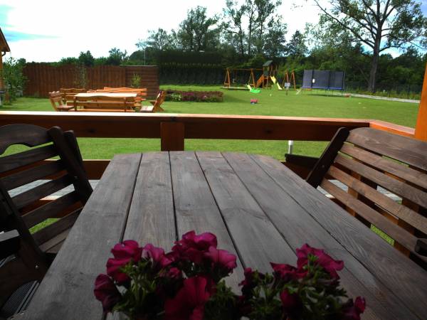 Domki na zewnątrz - taras