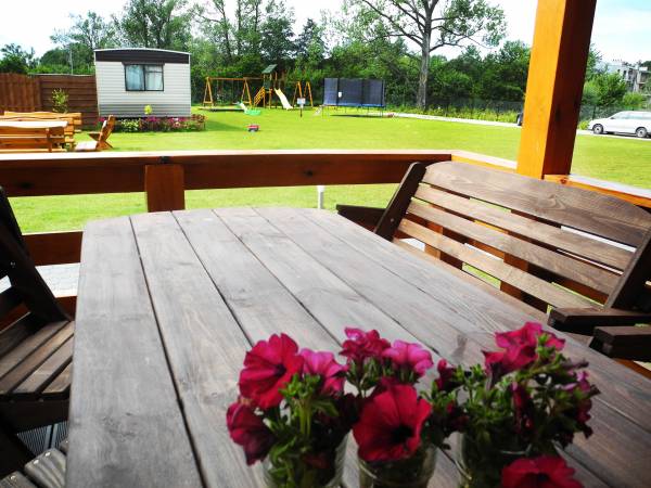 Domki na zewnątrz - taras