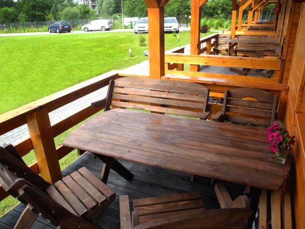 Domki na zewnątrz - taras