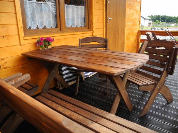 Domki na zewnątrz - taras