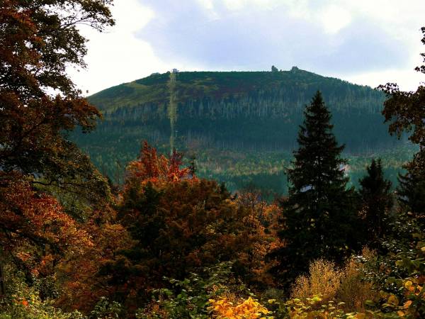 Widok na Szrenicę z DW