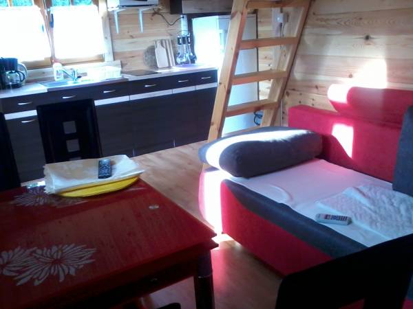 pokój dzienny z kuchnią