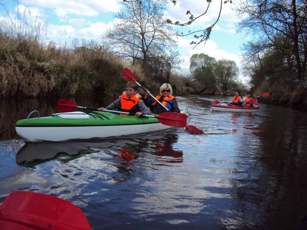 Spływ Łęgiem (głębokość 20cm).