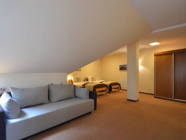 Część dzienna w pokoju typu studio