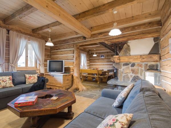 Salon w tradycyjnym domku