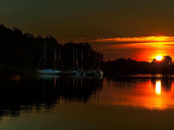 port o zachodzie słońca