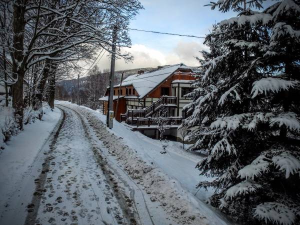 dojazd do pensjonatu zimą