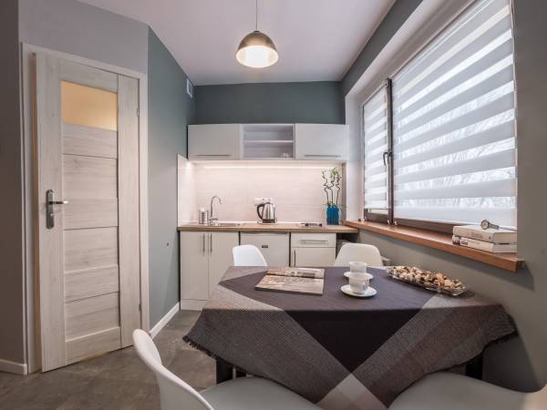 Apartament 1-pokojowy 2, 3-osobowy z własnym aneksem kuchennym.
