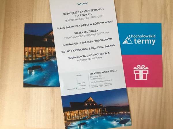 Naszym gościom oferujemy mały prezent w postaci 10% rabatu na Termy Chochołowskie!