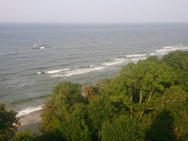 morze z góry za polem