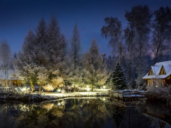 Zimowy wieczór w Sucholandzie