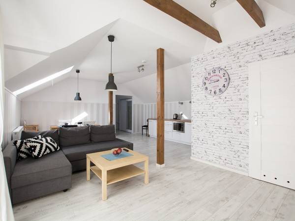 Apartament A - duży, przestronny, dwupokojowy.