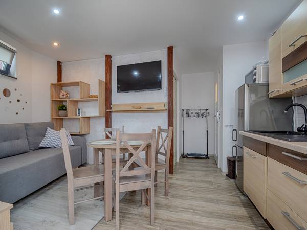 Salon z aneksem kuchennym-domek